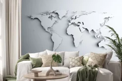 Naklejka: World map 3d