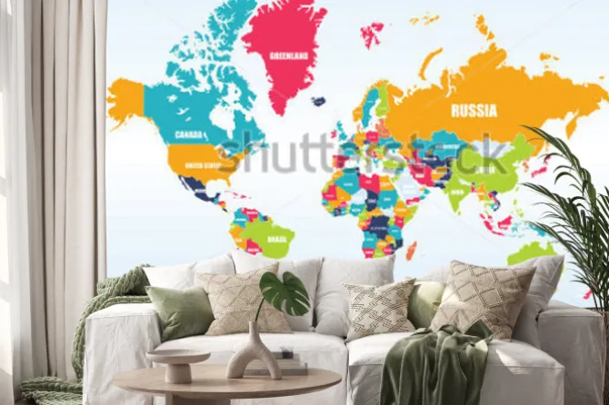Naklejka: World map-countries