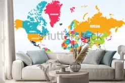 Naklejka: World map-countries