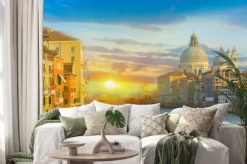 Naklejka: Wschód słońca w wenecji