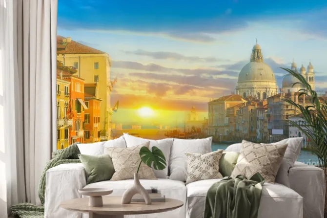 Naklejka: Wschód słońca w wenecji