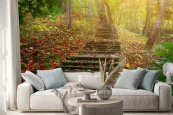 Naklejka: Wspinać się po schodach na słońcu