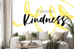 Naklejka: Wybierz pocztówkę życzliwości z kręconym pędzlem. ręcznie rysowane