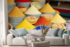 Naklejka: Wybór przypraw na rynku marokańskim