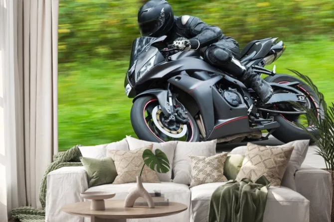 Naklejka: Wyścigi motocyklowe