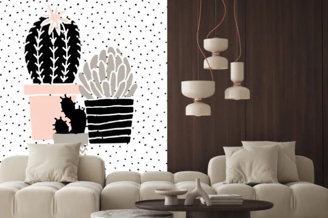 Naklejka: Wyciągnąć rękę cactus plakat