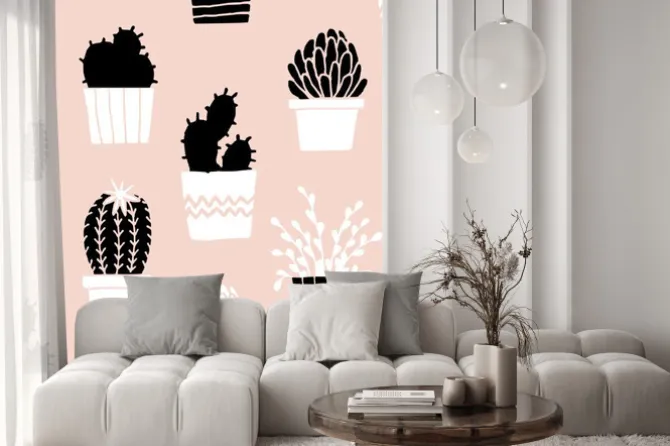 Naklejka: Wyciągnąć rękę cactus wzór