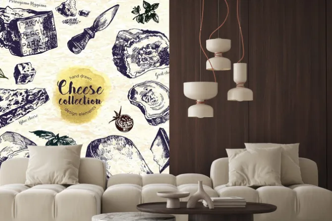 Naklejka: Wyciągnąć rękę cheese set