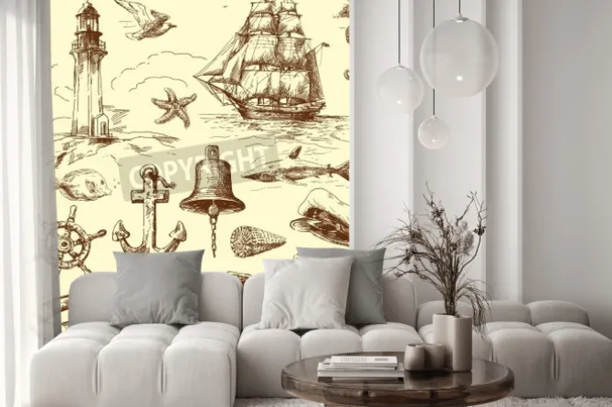 Naklejka: Wyciągnąć rękę kolekcja morskie