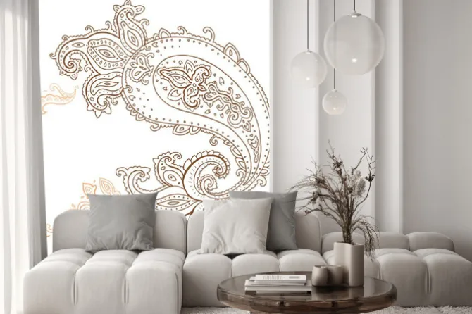 Naklejka: Wyciągnąć rękę paisley ornament.