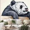 Naklejka: Wygrawerować atramentu rysować rysunek panda