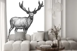 Naklejka: Wygrawerować deer ilustracji