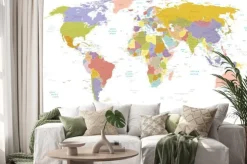 Naklejka: Wysokie map.layers świata szczegółowości używane.