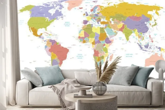 Naklejka: Wysokie map.layers świata szczegółowości używane.