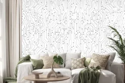 Naklejka: Wysokiej technologii tła tekstury tła. ilustracji wektorowych