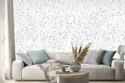 Naklejka: Wysokiej technologii tła tekstury tła. ilustracji wektorowych