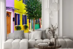 Naklejka: Wyspa burano, wenecja.