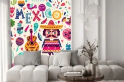 Naklejka: Wzorzec z symboli meksyku