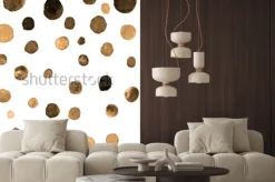 Naklejka: Wzór akwarela kropki polka. tekstylia, płytki, tapety, druk zawijający.