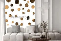 Naklejka: Wzór akwarela kropki polka. tekstylia, płytki, tapety, druk zawijający.