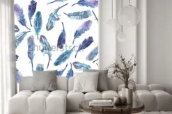 Naklejka: Wzór akwareli pióro pióro