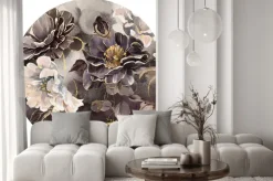 Naklejka: Wzór eleganckich kwiatów