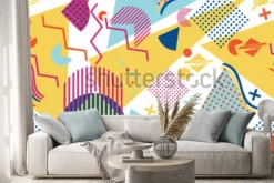 Naklejka: Wzór geometryczny w stylu lat 80