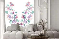 Naklejka: Wzór kwiatowy, wzory linii szyi. ilustracja wektorowa wyciągnąć