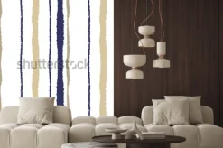 Naklejka: Wzór paska bez szwu. pionowe linie z efektem rozdarcia papieru.