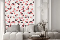 Naklejka: Wzór trójkąta bez szwu. tło wektor. geometryczne streszczenie