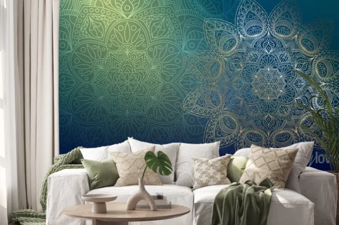 Naklejka: Wzór w dekoracyjne mandale