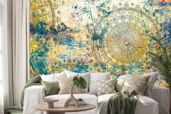 Naklejka: Wzór z mandalami w stylu indyjskim