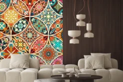 Naklejka: Wzór z mandalami w stylu vintage