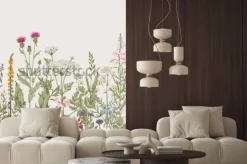 Naklejka: Wzór z ziół i dzikich kwiatów