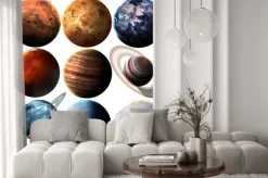 Naklejka: Wzrost jakości pojedyncze planety układu słonecznego. elementy