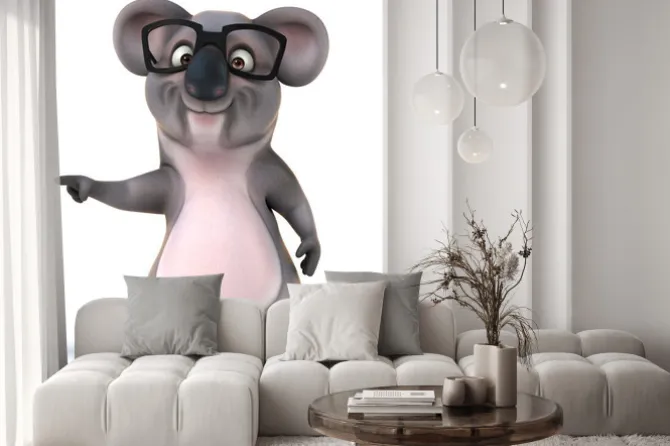 Naklejka: Zabawa koala