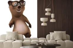 Naklejka: Zabawa niedźwiedź