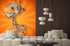 Naklejka: Zabawa żyrafa