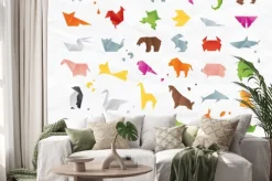 Naklejka: Zestaw koloru origami dla zwierząt