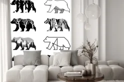 Naklejka: Zestaw niedźwiedzie