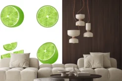 Naklejka: Zestaw owoce lime