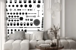 Naklejka: Zestaw sprzętu sportowego, ilustracji wektorowych.