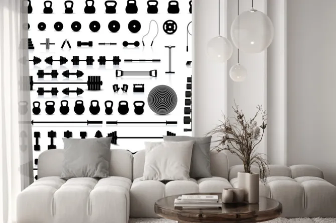 Naklejka: Zestaw sprzętu sportowego, ilustracji wektorowych.