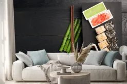 Naklejka: Zestaw sushi elegancko podany