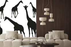 Naklejka: Zestaw sylwetki wektor żyraf