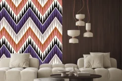 Naklejka: Zig zag teksturą bez szwu wzór włókienniczych