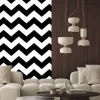 Naklejka: Zig zag wzór bez szwu w czerni i bieli