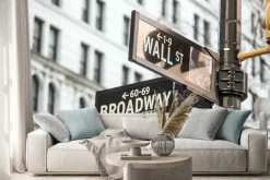 Naklejka: Znak wall street w nowym jorku