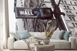 Naklejka: Znaki na skrzyżowaniu ściany i broadway streets