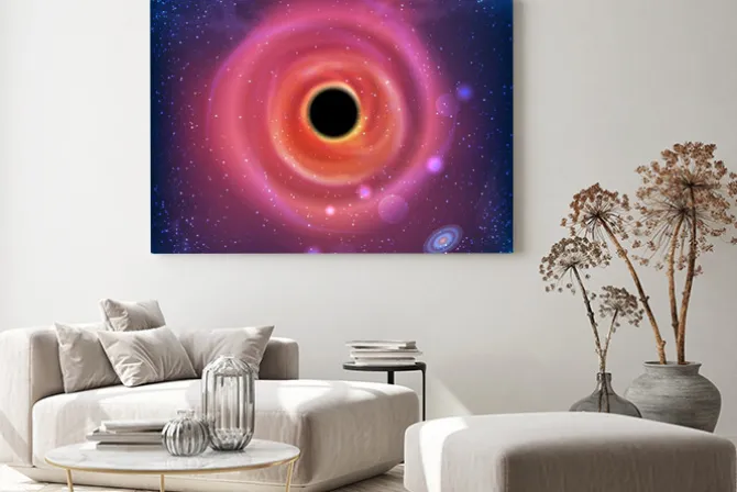 Obraz: 100% wektor piękne świecące galaxy black hole